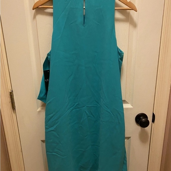 Ralph Lauren Elegant Teal Sleeveless Dress Tropical Turquoise Sz 10 NWT - Picture 11 of 16
